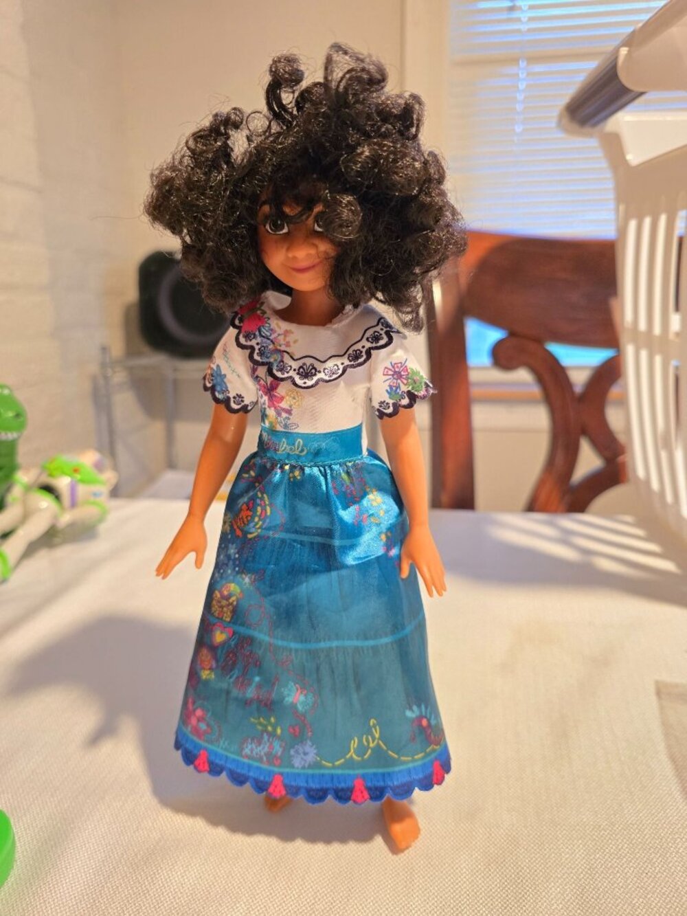 Encanto Mirabel Madrigal Doll With Curly Hair & Embroidered Blue Outfit 11-Inch